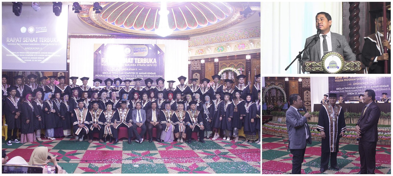 Rapat Senat Terbuka Wisuda Program Sarjana Strata Satu (S1) Angkatan II STIKOM 22 Januari Kendari Program Studi Teknik Komputer (S.T) & Sistem Informasi (S.KOM)